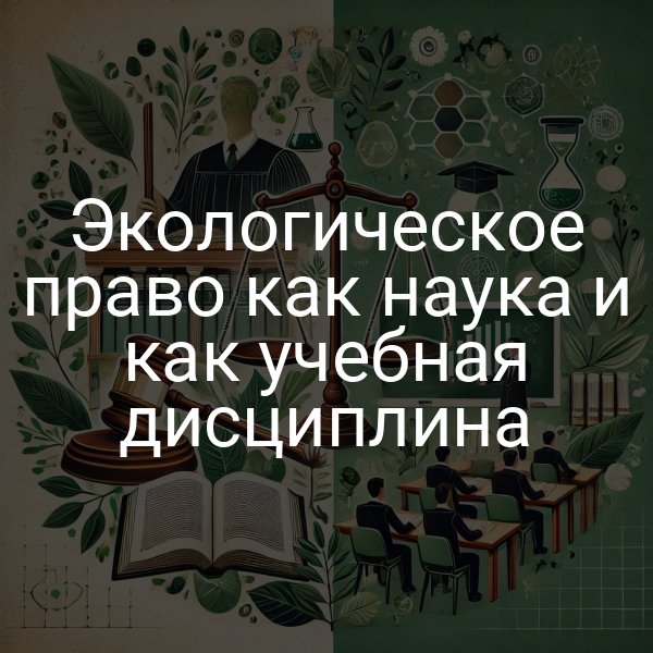 Экологическое право как наука и как учебная дисциплина