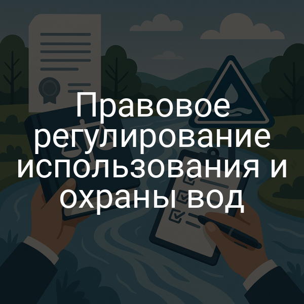 Правовое регулирование использования и охраны вод