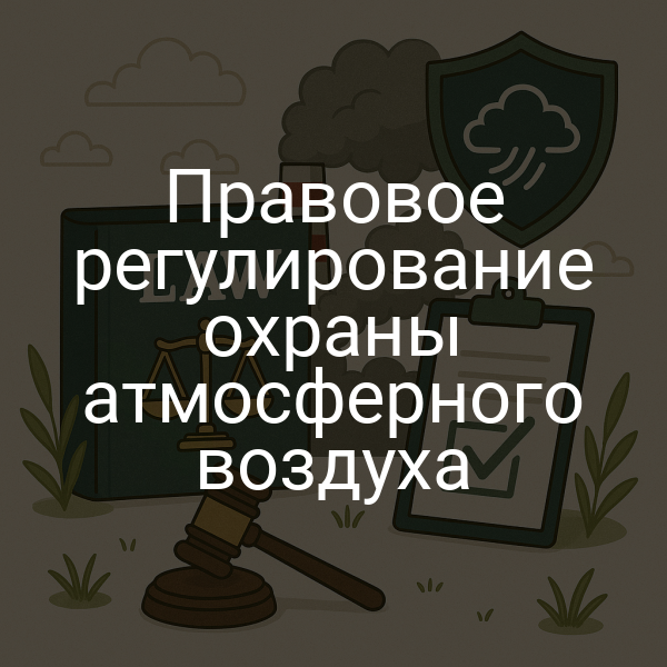 Правовое регулирование охраны атмосферного воздуха