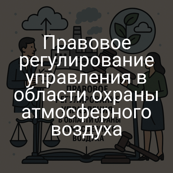 Правовое регулирование управления в области охраны атмосферного воздуха