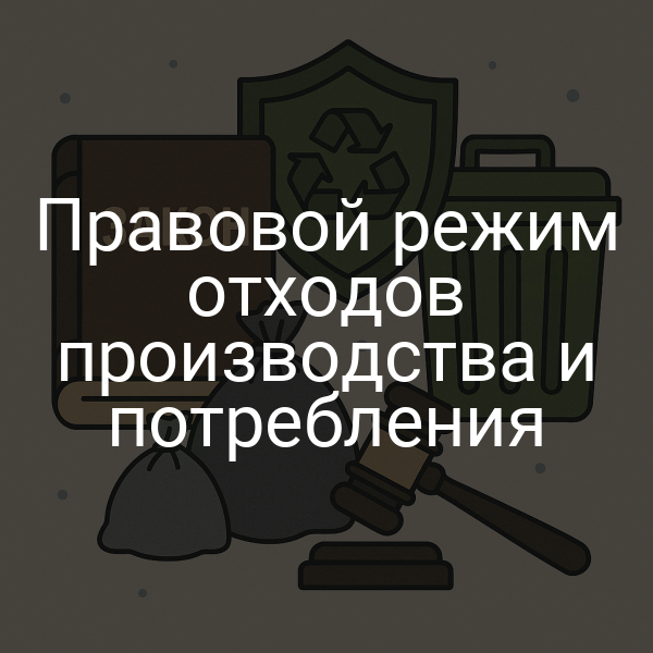 Правовой режим отходов производства и потребления