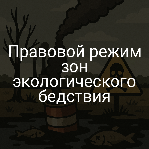 Правовой режим зон экологического бедствия